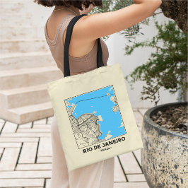 Rio de Janeiro, Brasilien Stadtplan-Tasche Tragetasche