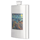 Rio De Janeiro Brasilien Starry Night Flachmann (Links)