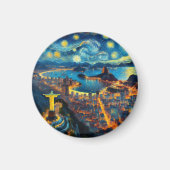 Rio De Janeiro Brasilien Starry Night Magnet (Vorne)