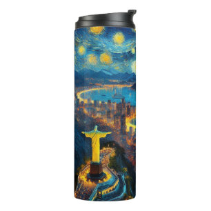 Rio De Janeiro Brasilien Starry Night Thermosbecher