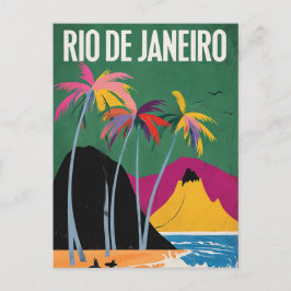 Rio De Janeiro, Brasilien, Strandszenario Postkart Postkarte