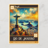 Rio de Janeiro, Brasilien | Vintage Malerei Postkarte (Vorderseite)