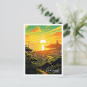 Rio de Janeiro Brasilien Vintage Reise Illustratio Postkarte (Stehend Vorderseite)