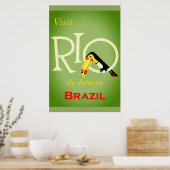 Rio de Janeiro Brasilien Vintage Reise Poster (Küche)