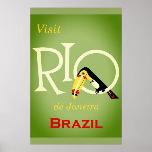 Rio de Janeiro Brasilien Vintage Reise Poster (Vorne)