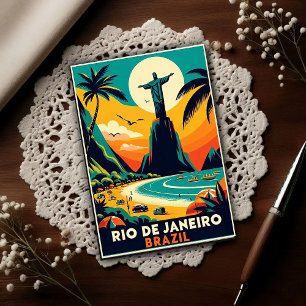 Rio de Janeiro Brasilien Vintage Reise Postkarte