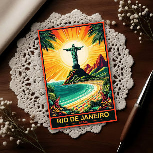 Rio de Janeiro Brasilien Vintage Reise Postkarte