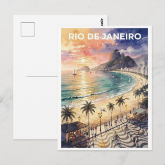 Rio de Janeiro Brasilien Vintage Reise Postkarte