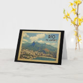Rio De Janeiro Brasilien Vintage Travel Karte (Gelbe Blume)