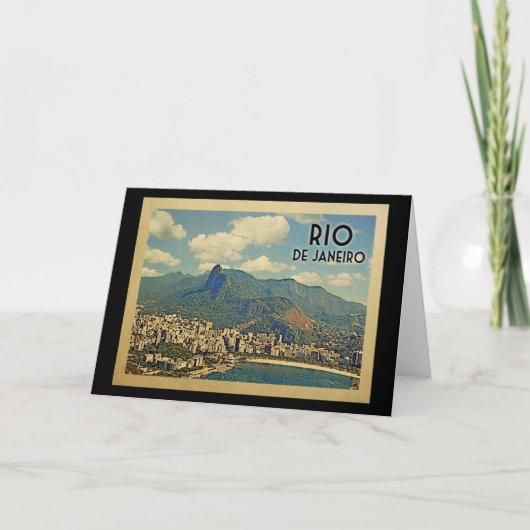 Rio De Janeiro Brasilien Vintage Travel Karte (Vorderseite)
