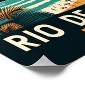 Rio de Janeiro Brasilien Vintage Travel Poster (Ecke)