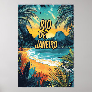 Rio de Janeiro Brasilien Vintage Travel Poster
