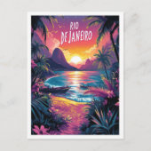 Rio de Janeiro Brasilien Vintage Travel Postkarte (Vorderseite)