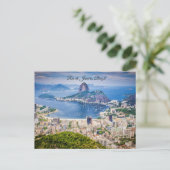 Rio de Janeiro, Brazil cityscape Postkarte (Stehend Vorderseite)