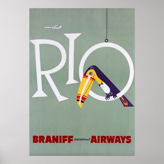 Rio de Janeiro Brazil Vintage Reiseplakat Poster (Vorne)