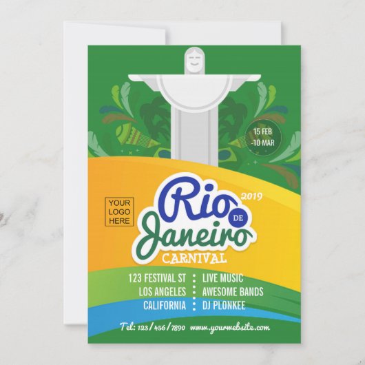 Rio de Janeiro Carnival angepasstes Logo und Foto (Vorderseite)