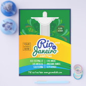 Rio de Janeiro Carnival angepasstes Logo und Foto  Flyer (Einzeln)