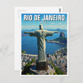 Rio de Janeiro Christ der Erlöser Postkarte (Vorne/Hinten)