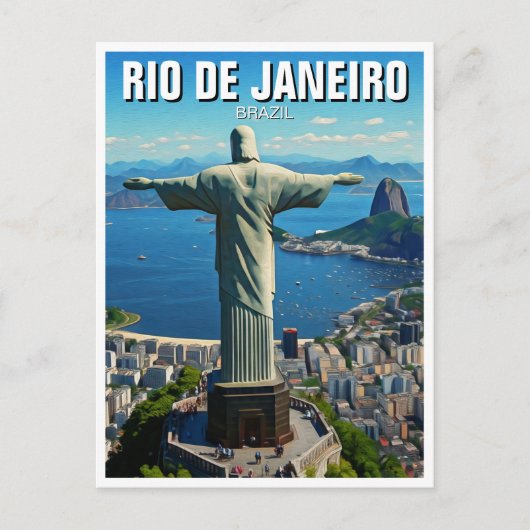 Rio de Janeiro Christ der Erlöser Postkarte (Vorderseite)