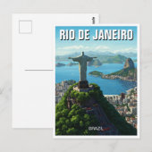 Rio de Janeiro Christ der Erlöser Postkarte (Vorne/Hinten)