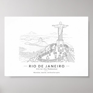 Rio de Janeiro Christus der Erlöser Kunst Poster
