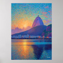 Rio de Janeiro Christus der Erlöser Pointillismus 