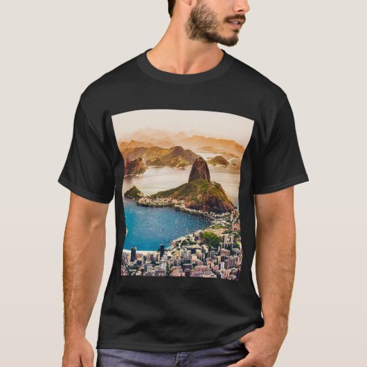 Rio de Janeiro City Foto T-Shirt (Vorderseite)