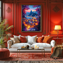 Rio de Janeiro City Skyline Poster - Brasilianisch