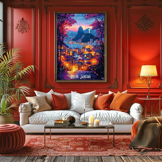 Rio de Janeiro City Skyline Poster - Brasilianisch
