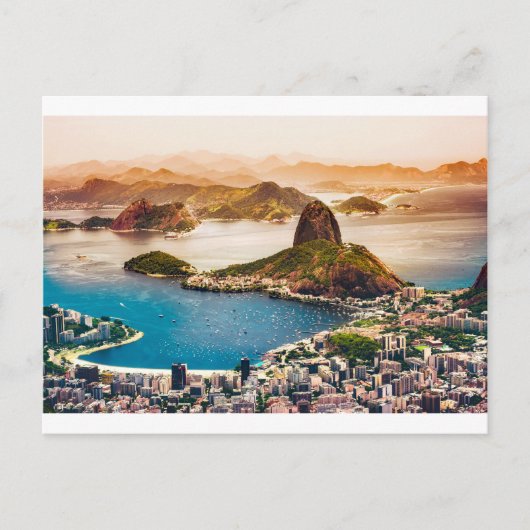 Rio De Janeiro Cityscape View Postkarte (Vorderseite)