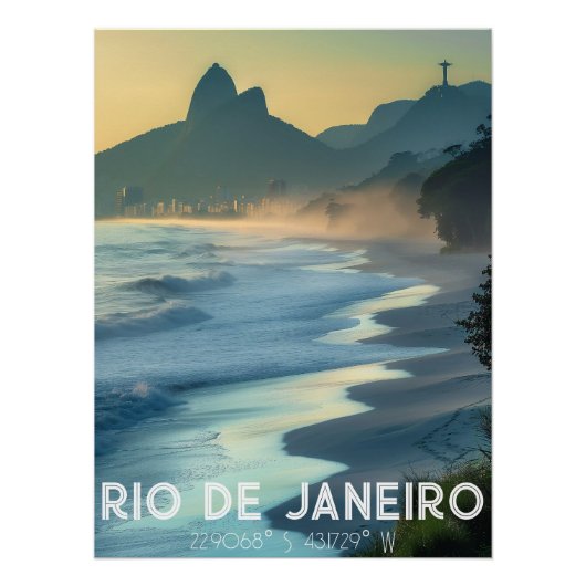 Río de Janeiro: Ciudad Maravillosa Playas Skyline Poster (Vorderseite)