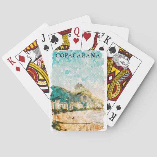 Rio de Janeiro Copacabana Beach Malerei Spielkarten (Rückseite)
