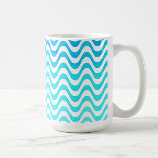 Rio de Janeiro Copacabana Waves Abstrakte Kunst Kaffeetasse (Rechts)