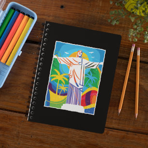 Rio de Janeiro Cristo Redentor Brasil Bunt Notizblock