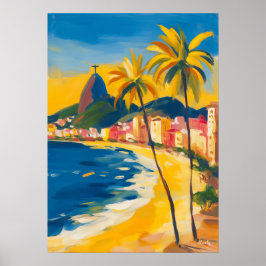 Rio de Janeiro Fauvist Christ the Redeemer, Brazil Poster