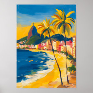 Rio de Janeiro Fauvistischer Christus der Erlöser, Poster