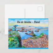 Rio de Janeiro Feiertagspostkarte (Vorne/Hinten)