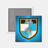 Rio de Janeiro Flag Magnet (Vorderseite/Rückseite)