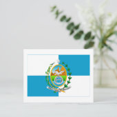 Rio de Janeiro, Flagge Brasiliens Postkarte (Stehend Vorderseite)