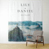 Rio de Janeiro Hochzeitsfoto Hintergrund Wandteppich (Beispiel)