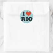 rio de janeiro - I love Rio Runder Aufkleber (Tasche)