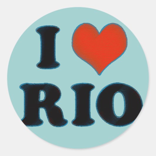 rio de janeiro - I love Rio Runder Aufkleber (Vorderseite)
