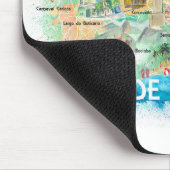 Rio de Janeiro Illustrierte Karte mit Hauptstraßen Mousepad (Ecke)