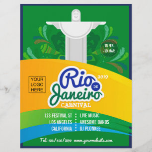 Rio de Janeiro Karneval Brauch Logo und Foto hinzu Flyer