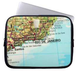 Rio de Janeiro Karte Laptopschutzhülle