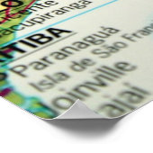 Rio de Janeiro Karte Poster (Ecke)