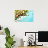 Rio de Janeiro Karte Poster (Heimbüro)