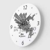 Rio De Janeiro Karte Uhr (Winkel)