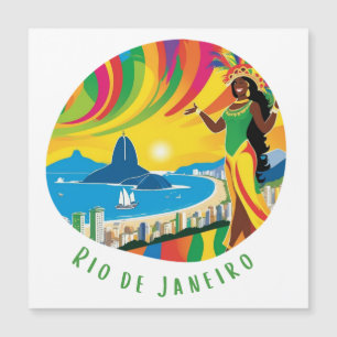 Rio de Janeiro Leben in der Stadt Magnetkarte