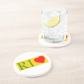 Rio de Janeiro Liebe Sandstein Untersetzer (Seite)